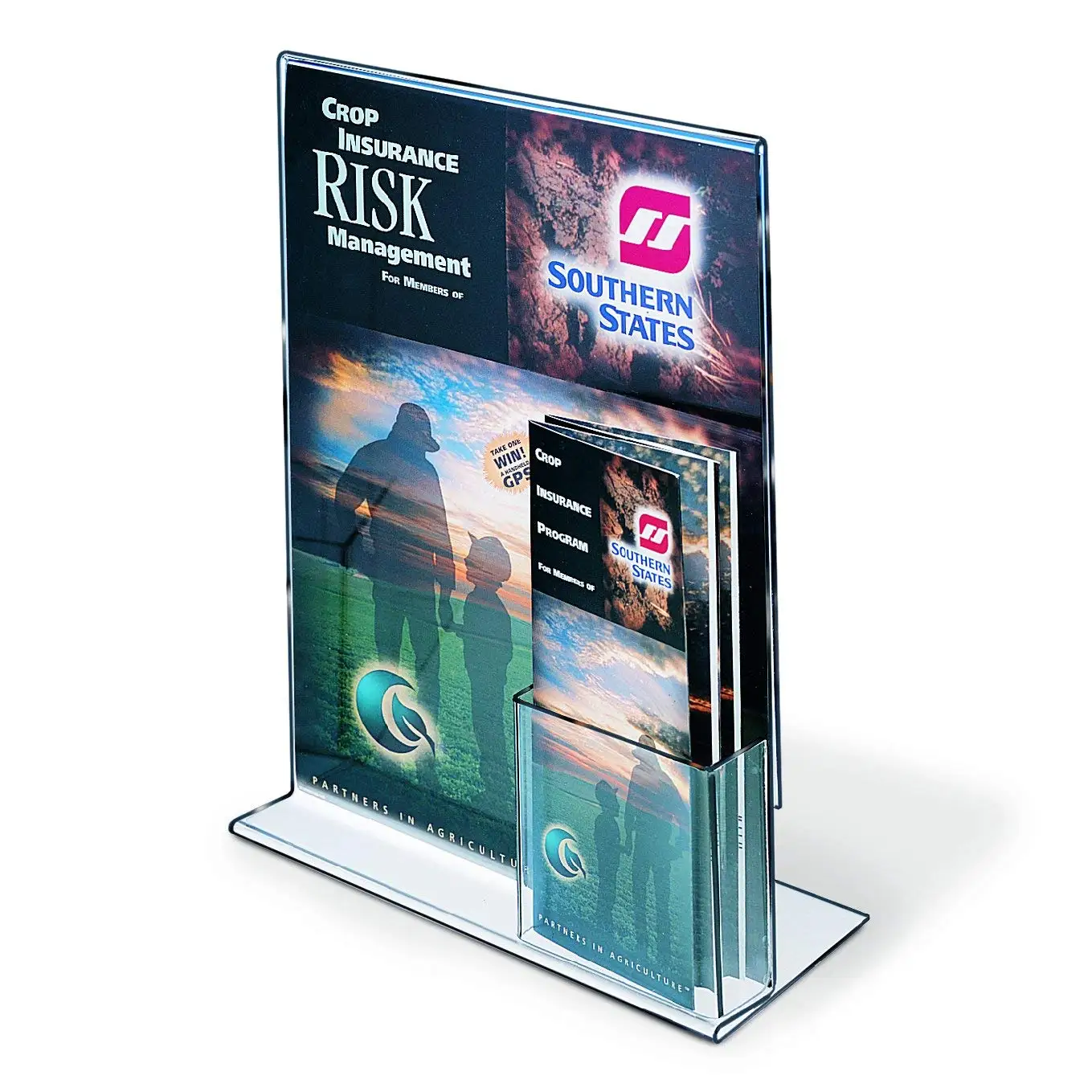 Upright Sign/Brochure Holder Combo, 11" x 14", sold in case pack of 10