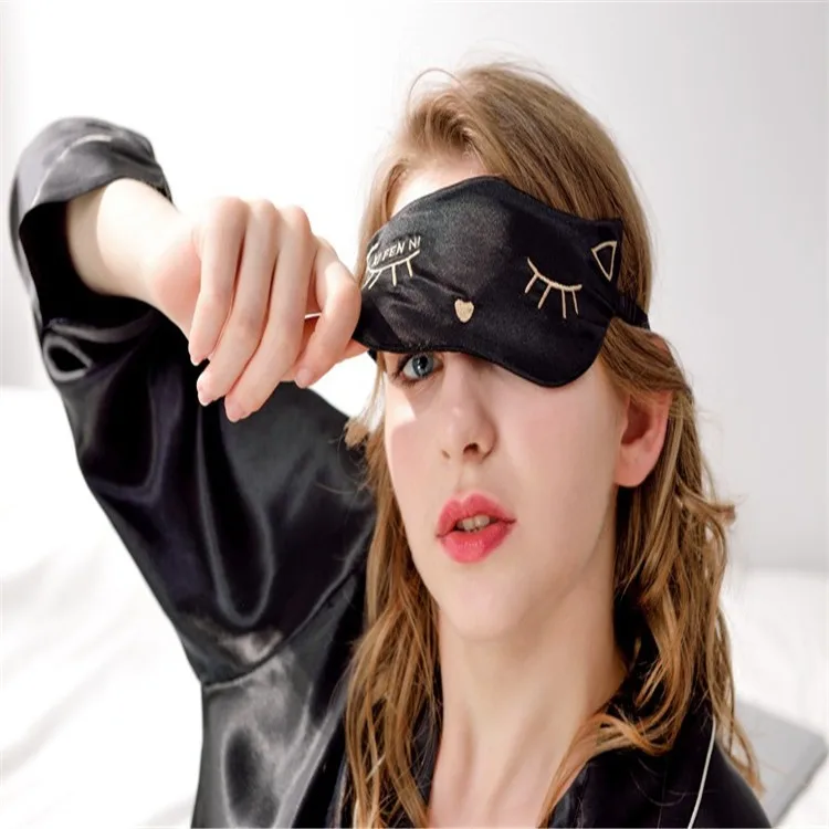 Eye Mask Real Silk Satin Silk Sleep Mask With Eyelashes Buy Real Silk