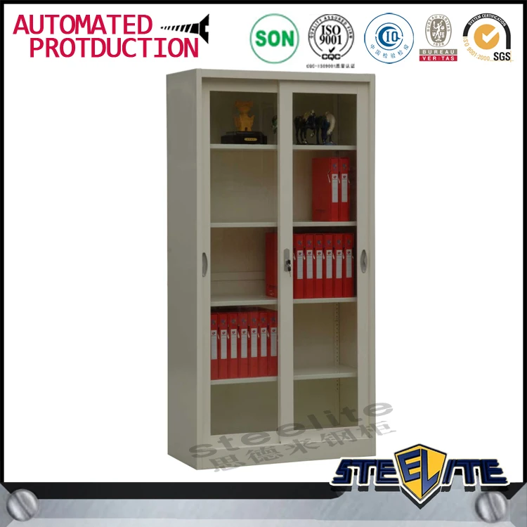 Steel Book Rack/sliding Glass Door File Cabinet/office Glass Cabinet ...