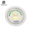 benue state map enamel metal gold silver plated commemorate oval plate