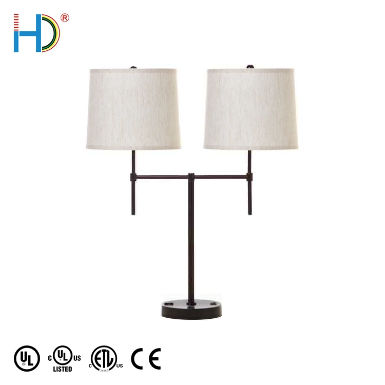 China Manufacturer Vintage Bedroom Lighting Double Head Table Light