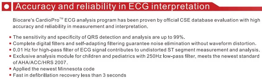 Touch screen digital 6-channel ECG machine