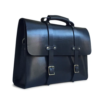 vegetable tanned leather briefcase