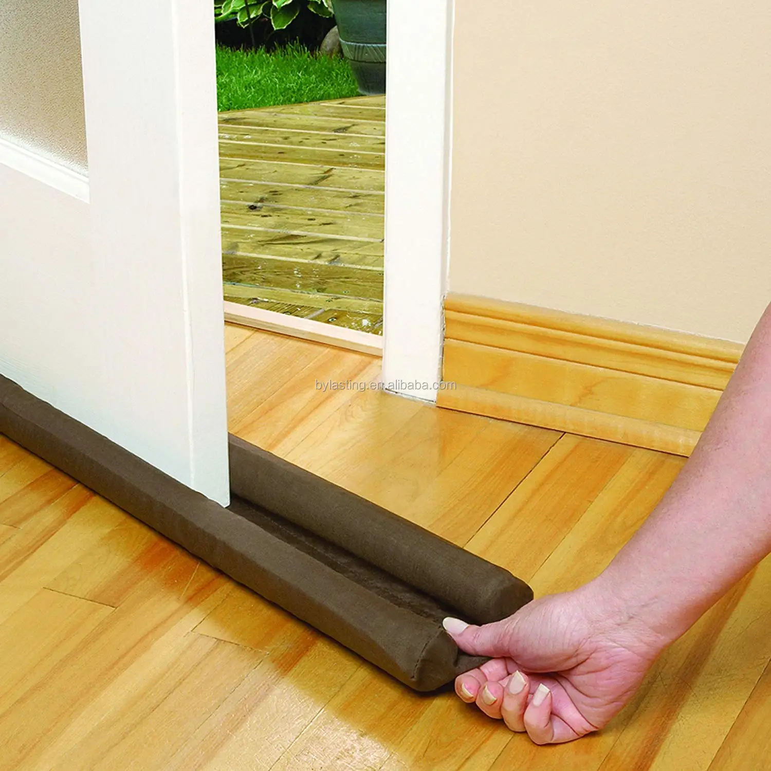Double Draft Excluder Energy Saving Under Door Draft Stopper