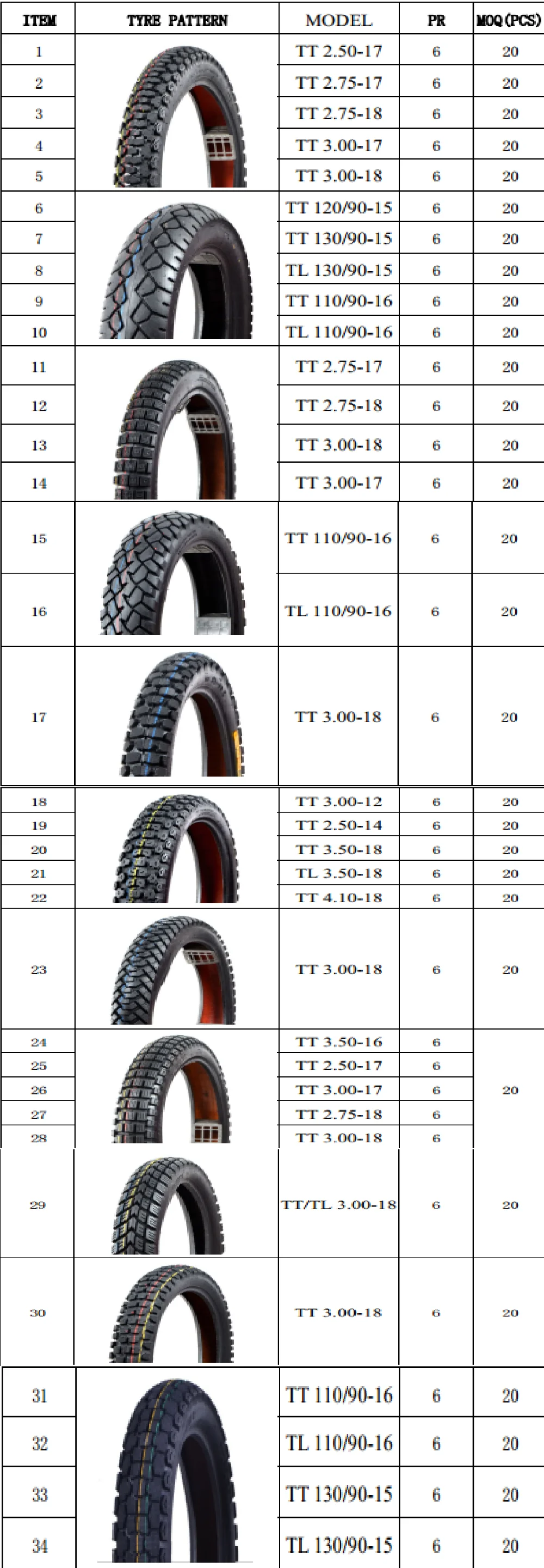 bajaj chetak scooter tyre size