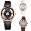 Luxury Neutral Fashion Leather Watch Ladies Simple Hollow Quartz Watch Casual Women Wristwatches