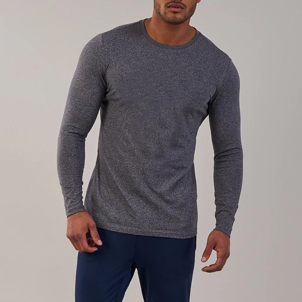 92%polyester 8%cotton New Fitness Men Long Sleeve,Men Thermal Muscle Running Sports Shirts