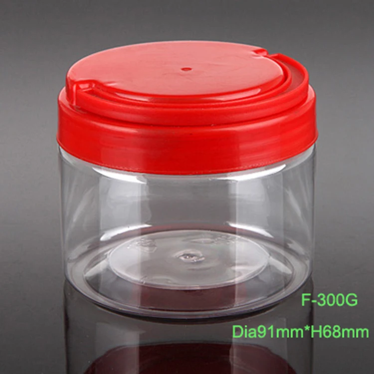 450ml Food Storage Container Screw Lid,Clear Pet Plastic Tube Bottle