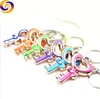 2018 New arrival hot sell colorful acrylic key to my heart keychain