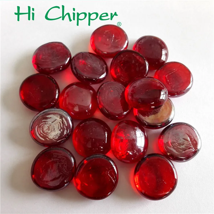 Cobalt Colorful Flat Back Colored Glass Pebbles For Garden Colored