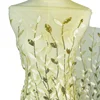 2019 Fashion Design Champagne Gold Sequins Embroidered Mesh Lace Fabric For Women's Evening Dress