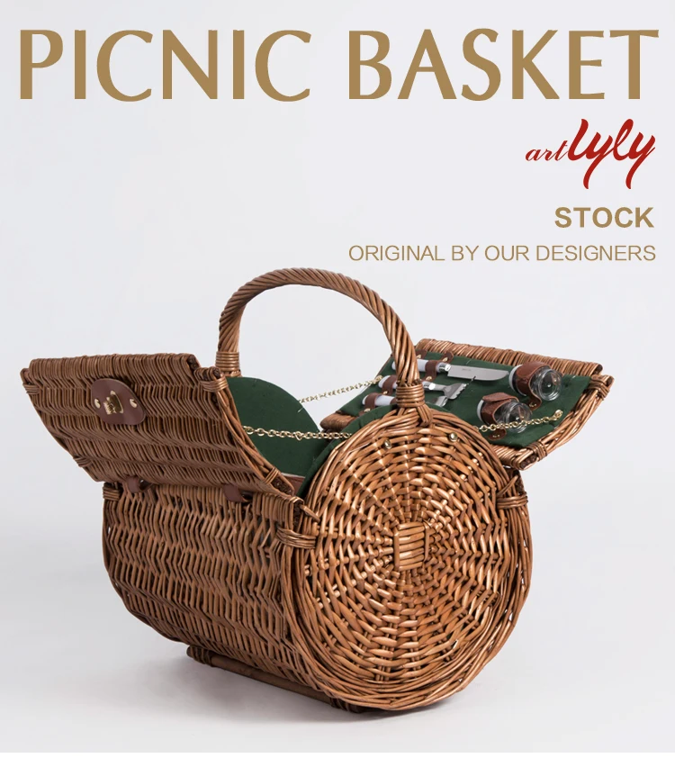 Buying Round Disposable Wicker Willow Rattan Bread Picnic Basket With