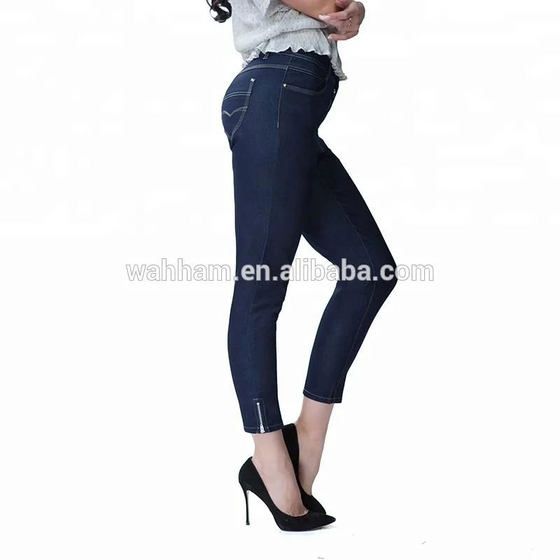 Fabrica De Guangzhou Color Azul Damas Pantalones Mujer Pantalones