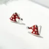 MYLOVE FREE SHIPPING Christmas day fashion red hat 925 sterling silver earring jewelry