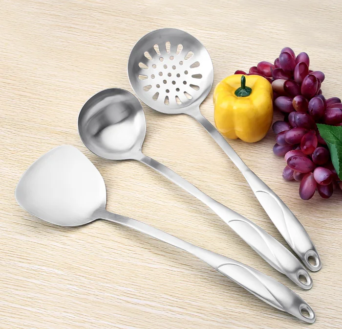 Mirror Finish Stainless Steel Kitchen Utensil 304 Serving Cooking ...