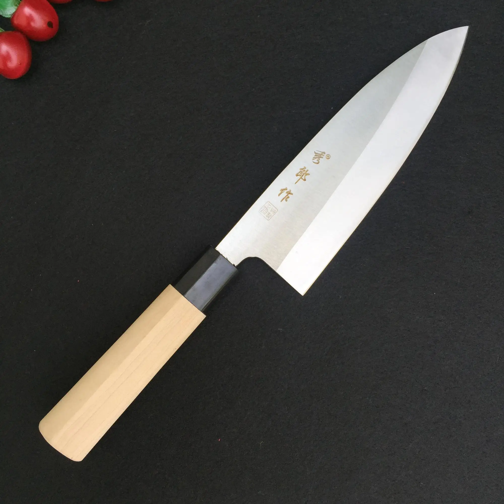 2pcs Japanese Fish Filleting Knife Sashimi Knife With Maple Wooden