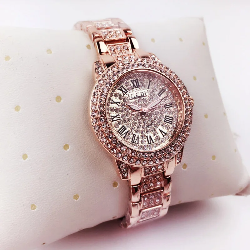 Women Diamond Watch Gold Bracelet Watch With Luxury Ladies Watches