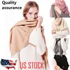 Solid color echarpe oversize shawls and scarves