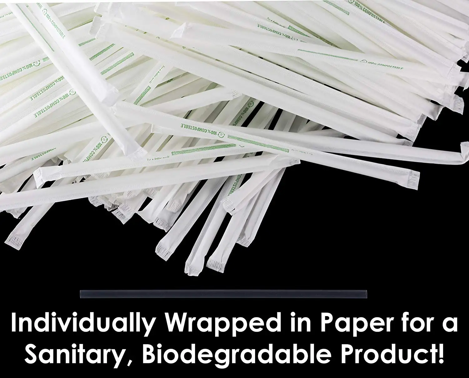 Pla Plastic Biodegradable Straws Drinking Disposable Straw Enviroment