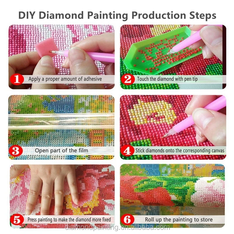 2019 factory supplying High quality 5D diamond paintings with original pictures good canvas and resin diamonds
