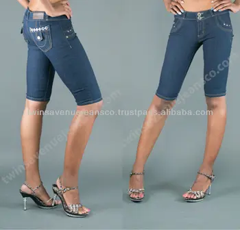 ladies denim bermuda shorts