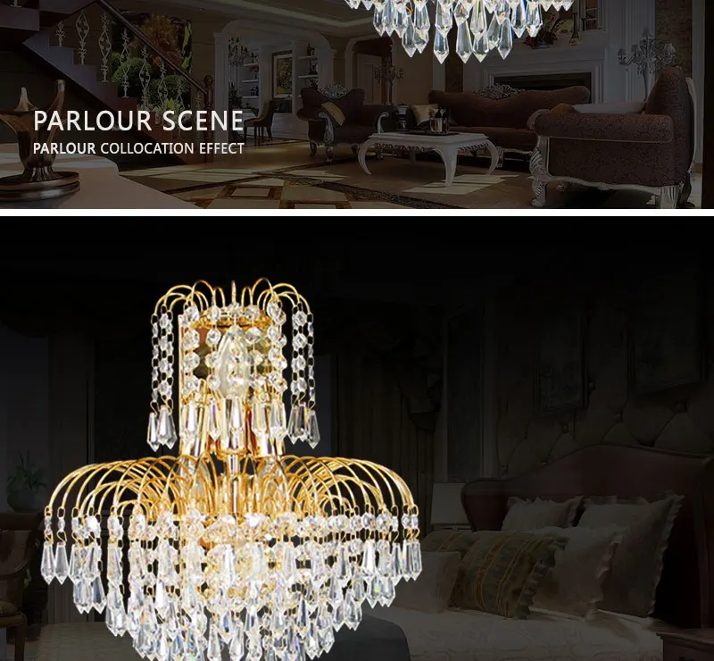 crystal wall wall light luxury crystal lighting gold iron led wall lamp for hotel