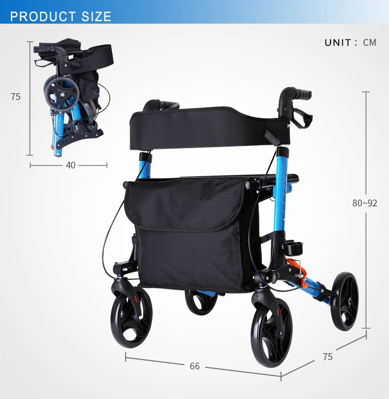 Comfortable Stair Climbing Walking Cart/rollator Walker With Seat - Buy ...