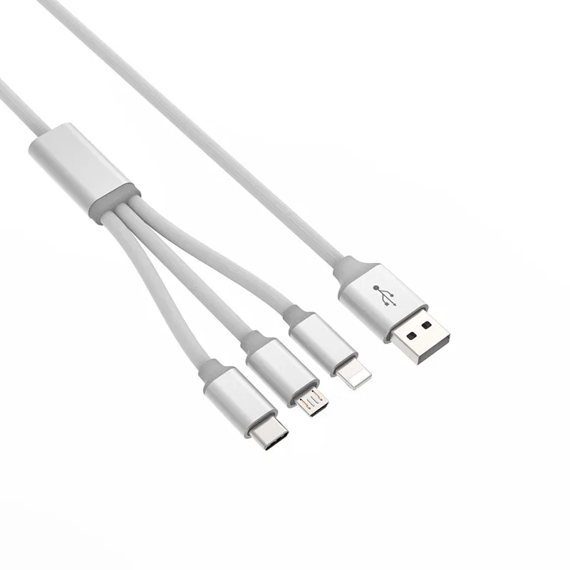 Usb Cable,3 In1 Multifunction Durable Tpe Micro Usb Charging Cable