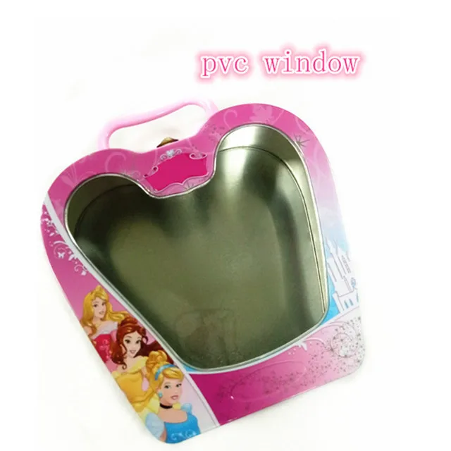 Apple Shape Gift Lunch Metal Tin Box With Pvc Window For Kids