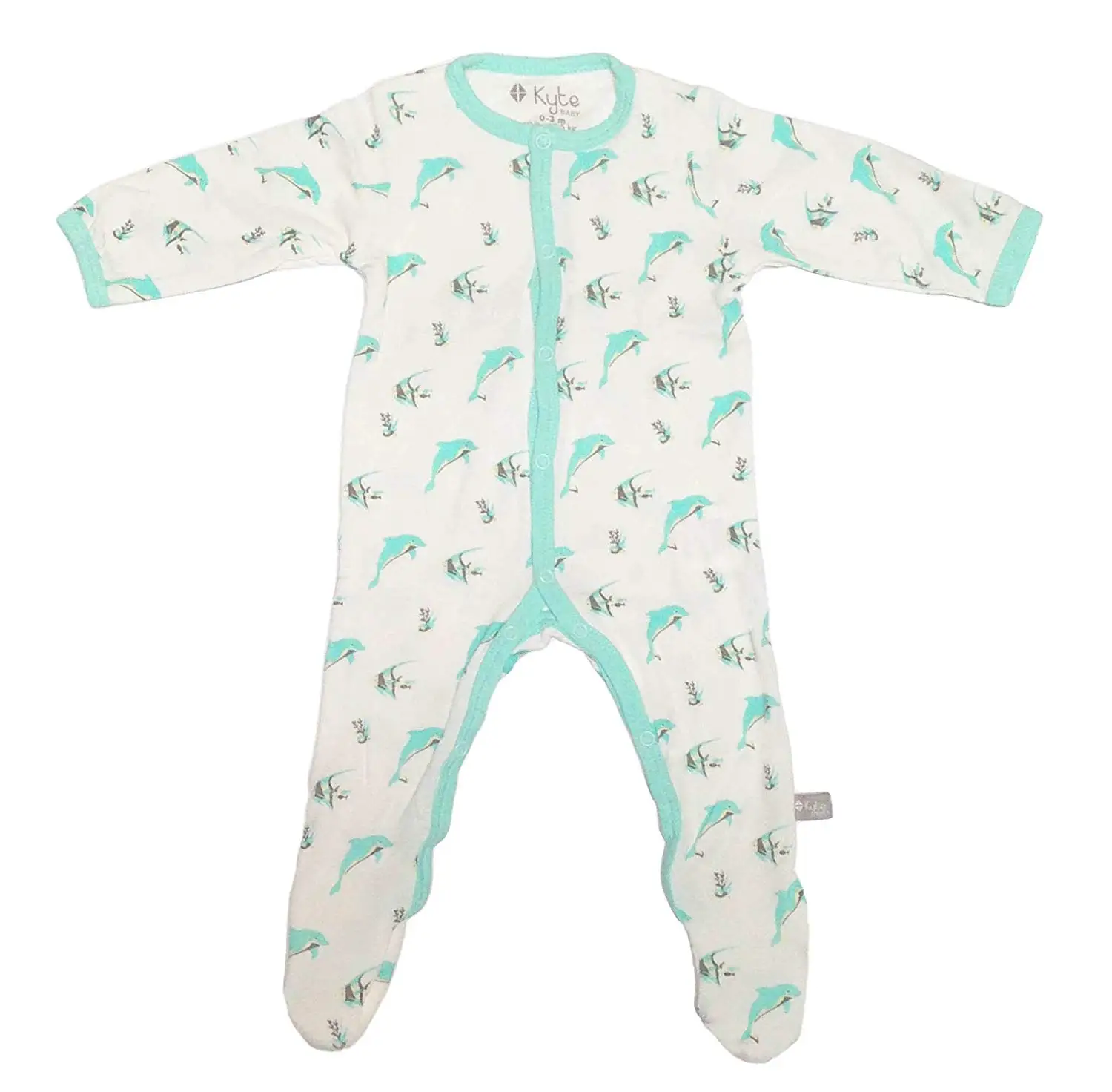 0-24 Months Baby Footed Pajamas Made of Soft Organic Bamboo Material Solid Colors KYTE BABY Footies