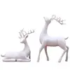 White and black color handmade artificial resin ornament deer statue sculptures