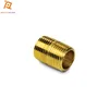 brass double thread pipe nipple male hex close nipple for brass pipe