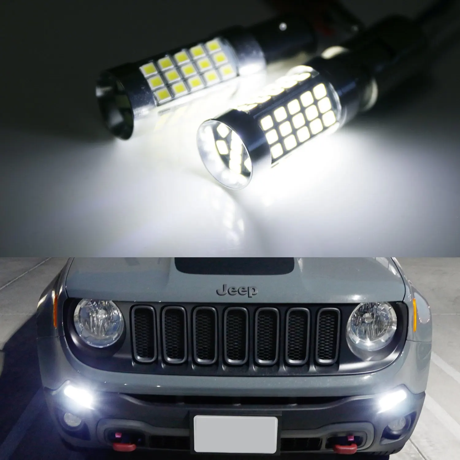 VANSSI High Power 2x18W COB Chipset Super Bright 2504 PSX24W LED Bulbs 6000K White LED Fog Light Bulbs DRL Lamps Replacement Pack of two bulbs