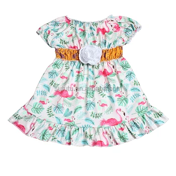 flamingo baby dress