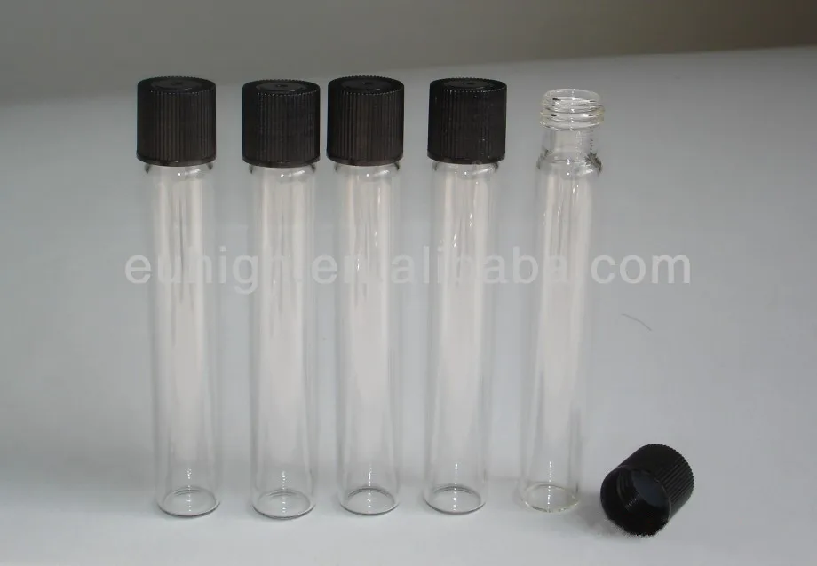 Tubo De Ensayo De Vidrio Transparente De Fondo Plano Con