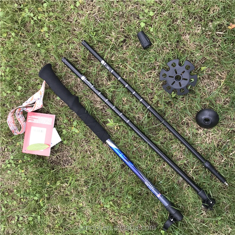 Lightweight Aluminum Cascade Mountain Stick Collapsible Hiking/walking Stick With Replaceable