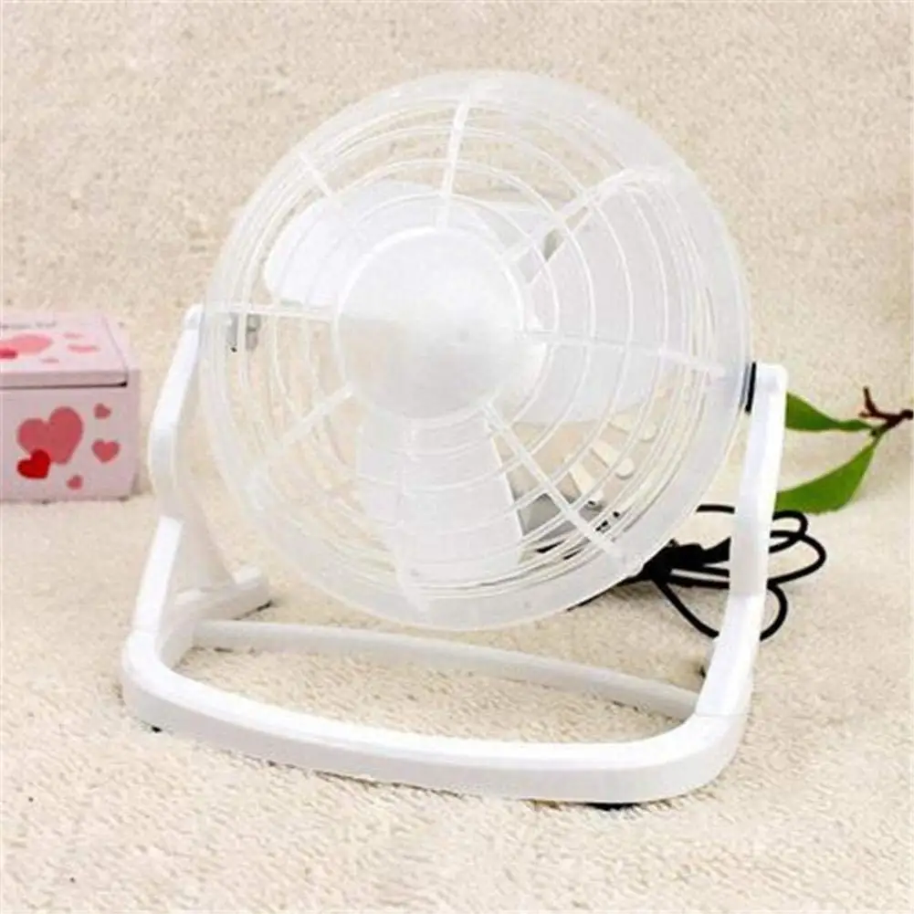 Prom-Near USB Mini Fan Table Desk Personal Fan Office Quiet Desk Personal Fan 4 inch Desktop Personal Cooling Fan for Office, Living Room, Bedroom, White, Black, Pink, Green