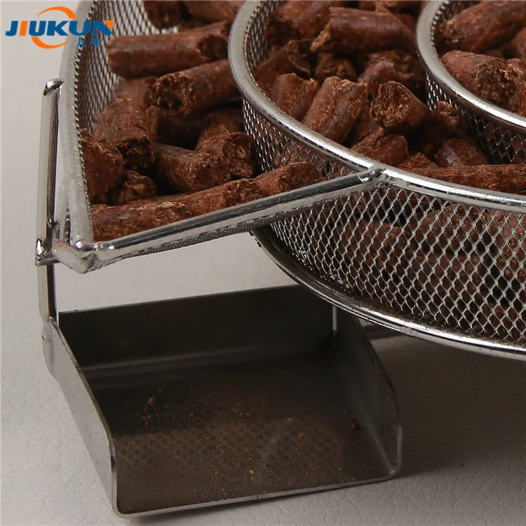 Round Shape Stainless Steel Smoke Box Pellet Smoker Basket Cold Or Hot