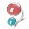 Fashion silver Candy House Natural red stone ring