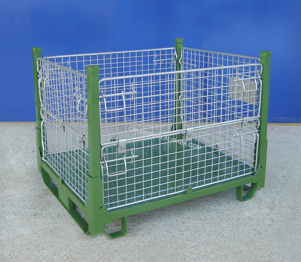 Caja De Almacenamiento De Malla De Acero,Contenedor De Zinc - Buy Carro