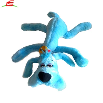 blue plush dog toy