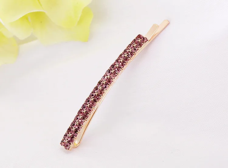 Rhinestone Bobby Pin For Lady Girls Buy Curved Bobby Pins,Rhinestone Hair Bobby Pins,Blonde