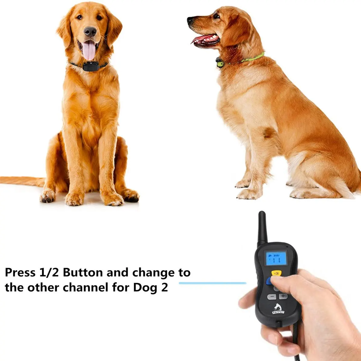 Walkie Talkie Battery Remote Anti Bark Dog Electric Shock Collar,Dog