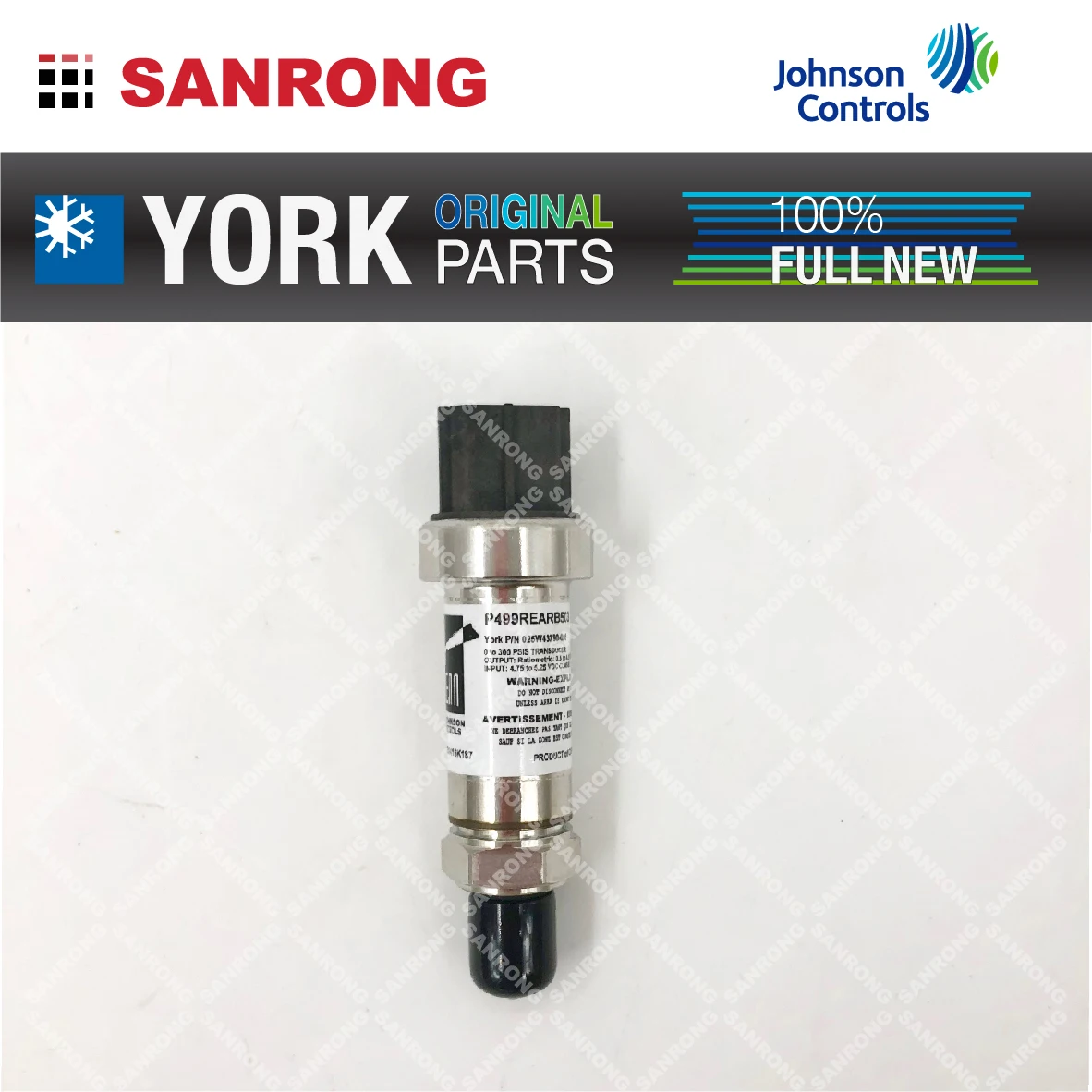 York Parts 025W43790000 P499REARB503C Pressure Transducer, View York