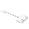 Cell phone adapter to 3.5 mm 1 input 2 output audio splitter for audio and charging double headphone jack
