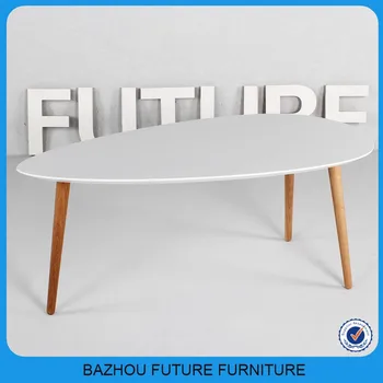 3 Leg Coffee Table Modern Living Room Furniture Oval Wooden 3 Leg Coffee Table Modern Living Room Furniture Oval Wooden
