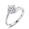Classic Wedding Jewelry For Lady Wholesale Price Fashion Crystal Ring Stocks Selling Accept Small Quantity Order Silver Ring