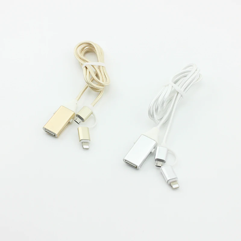 2 In 1 Usb Otg Cable,Usb Otg Adapter For Iphone 5/apple/ipad Mini Buy Usb Otg Cable,Usb Otg