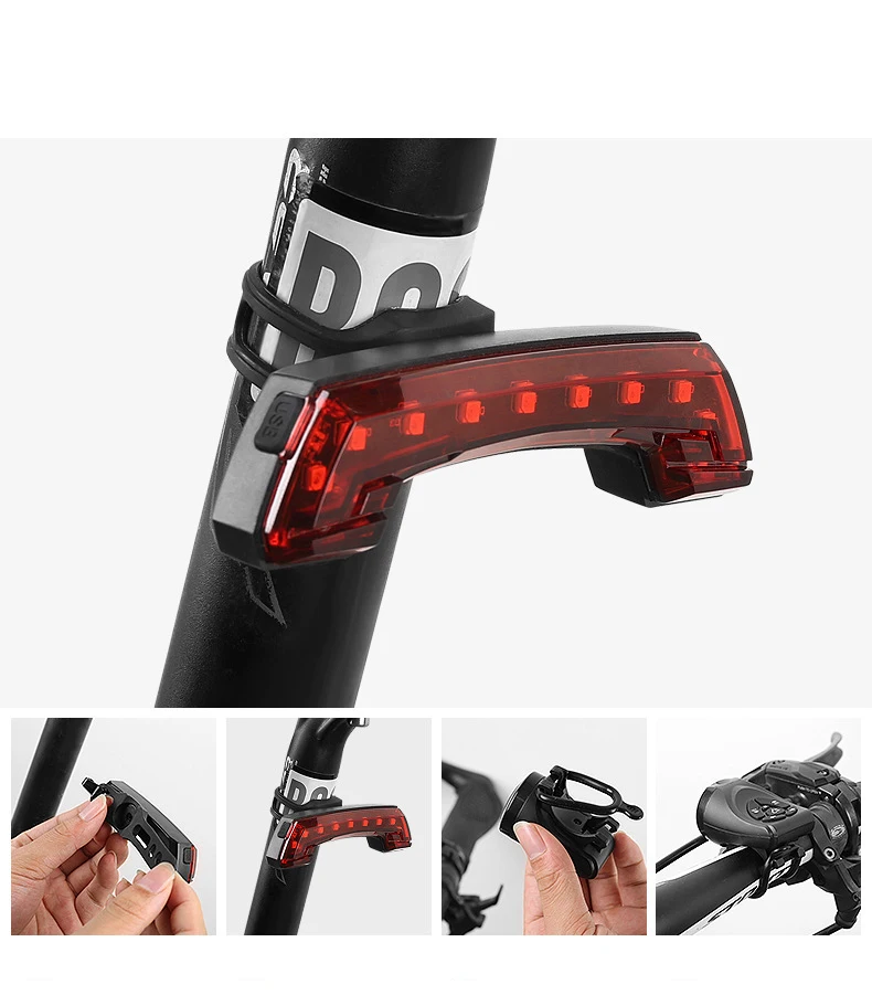 New Bicycle Wireless Remote Control Taillights USB Charging Horns Lights Bike Lights