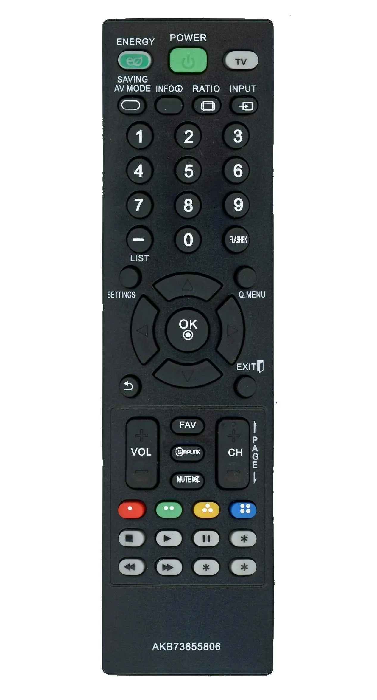 Buy Replacement Akb73655806 Remote Control For Lg Tvs 32ls3400 32ls3410